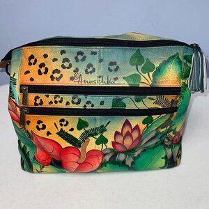 Anuschka Floral & Animal Print Handbag